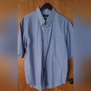 Nautica Men's Classic Blue Pinstripe Dress Shirt XXLNautica Classic Cable Style
